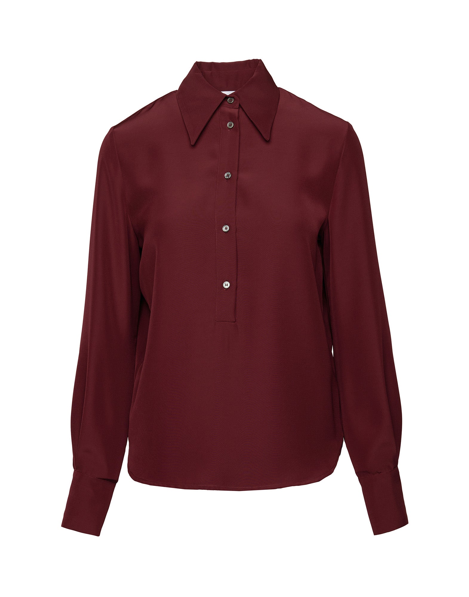 Camicia Serafino in Cady Bordeaux