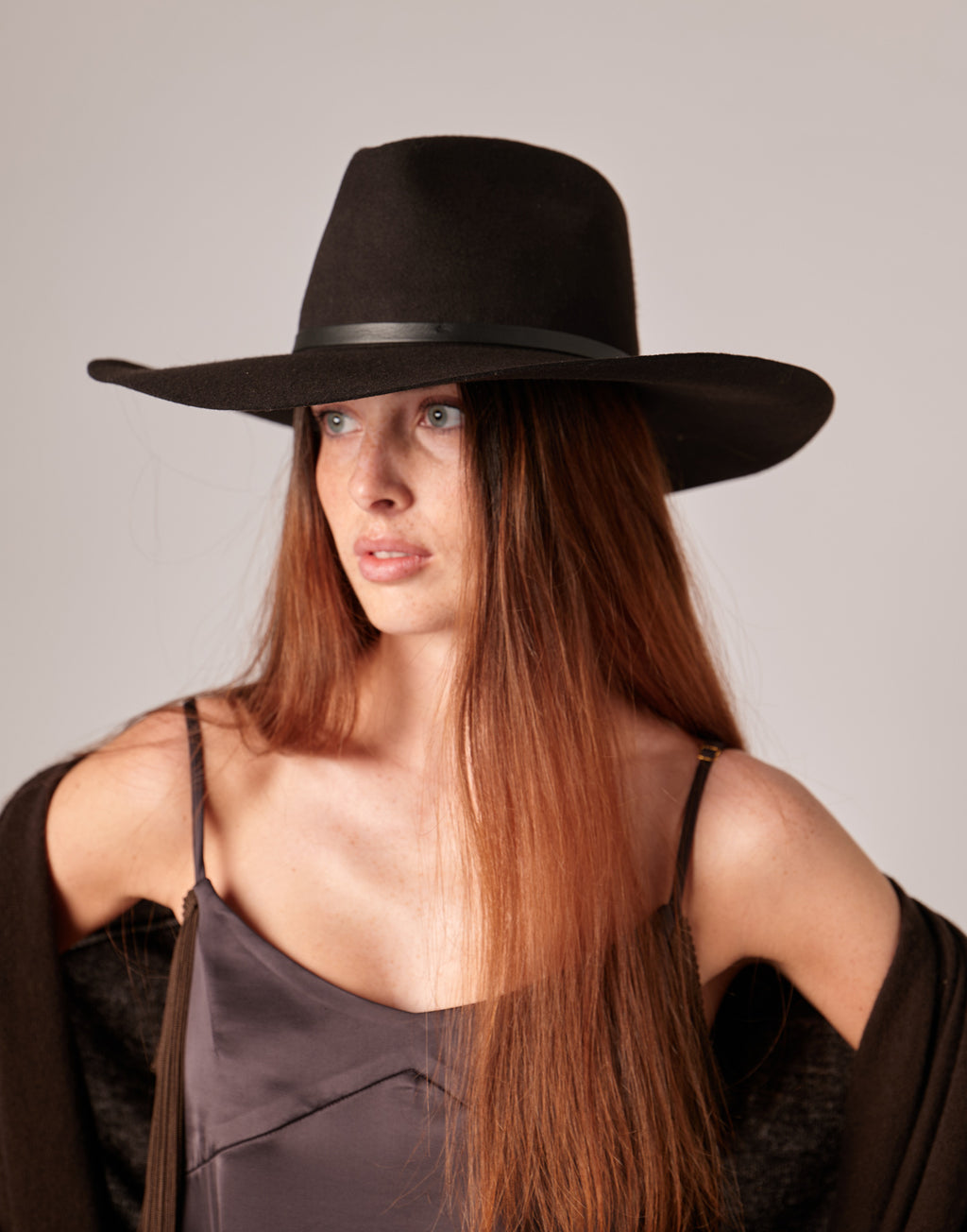 Cappello a Tesa Larga in Feltro Ciocco