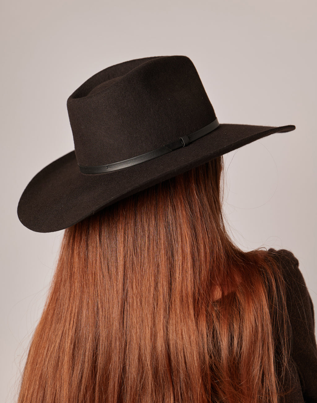 Cappello a Tesa Larga in Feltro Ciocco