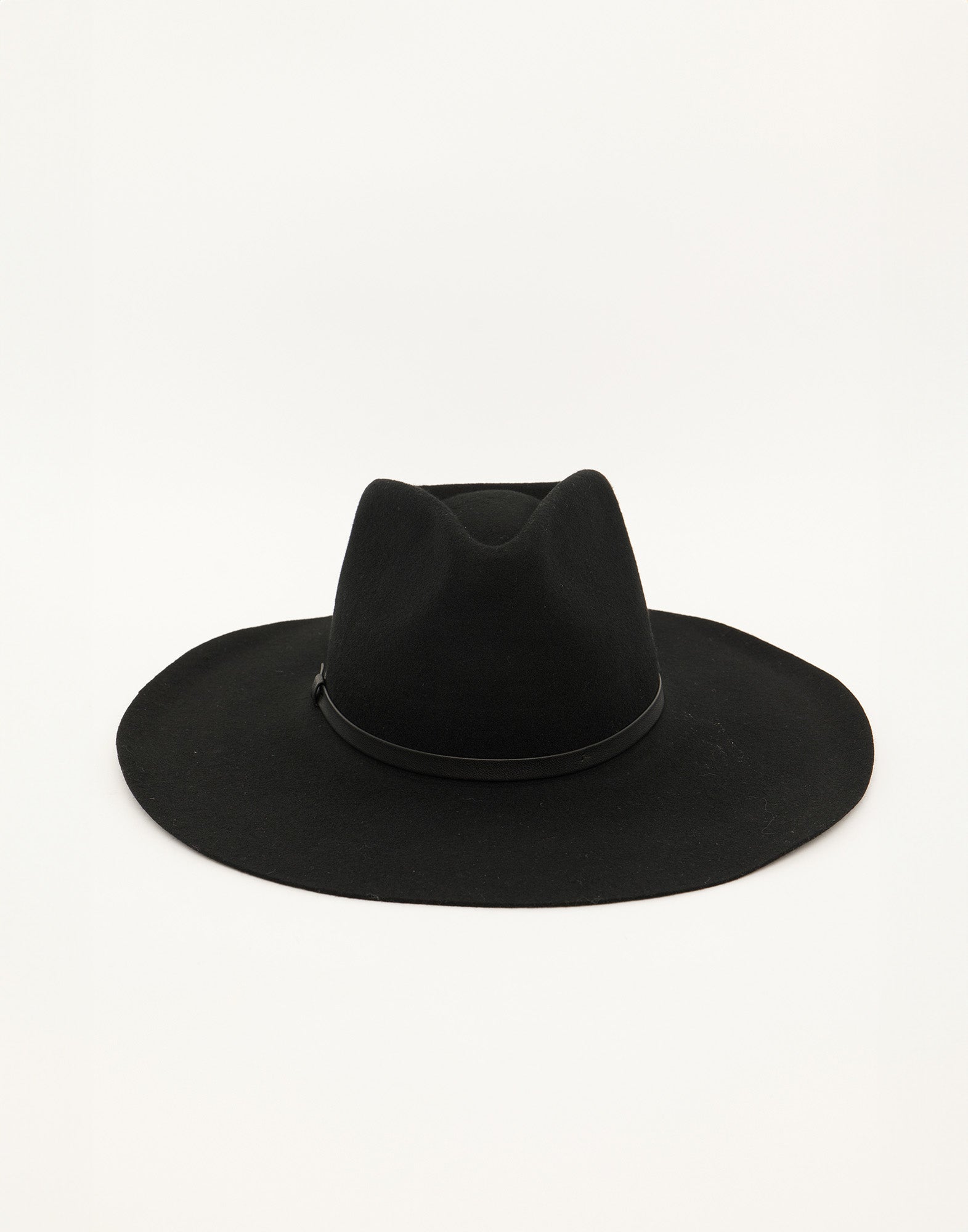 Cappello a Tesa Larga in Feltro Nero