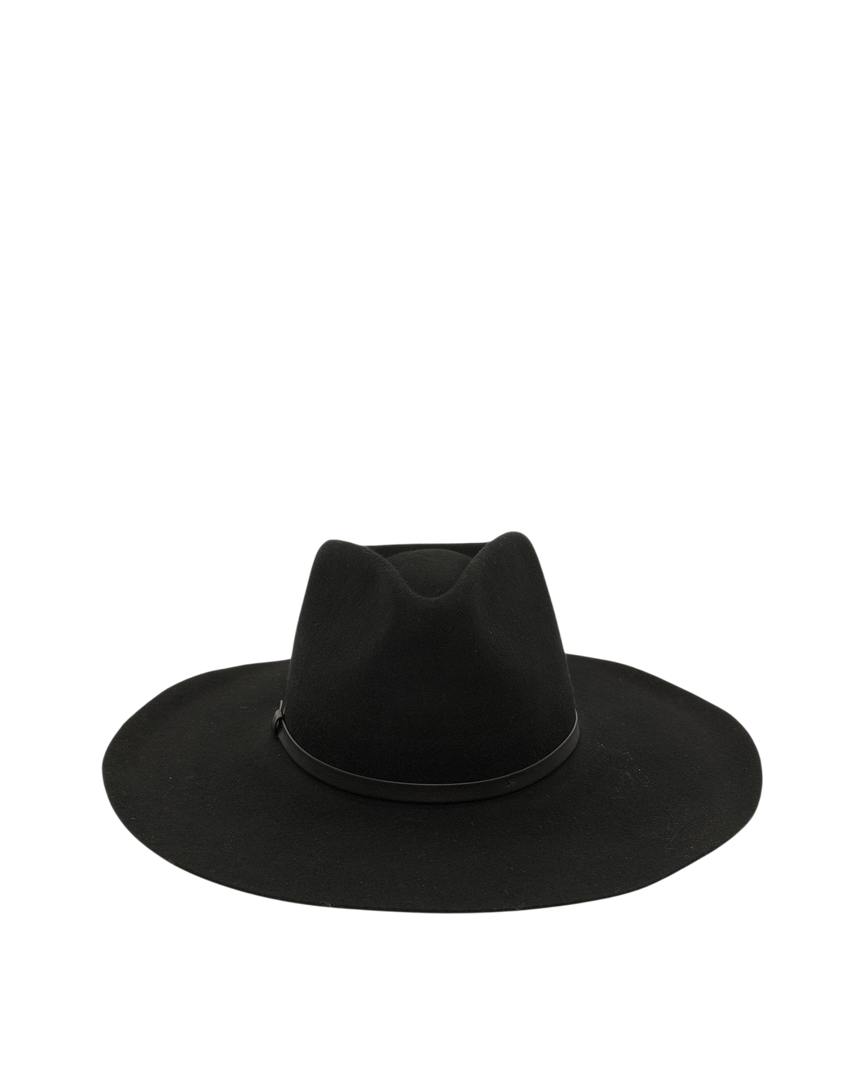 Wide Brimmed Black Felt Hat