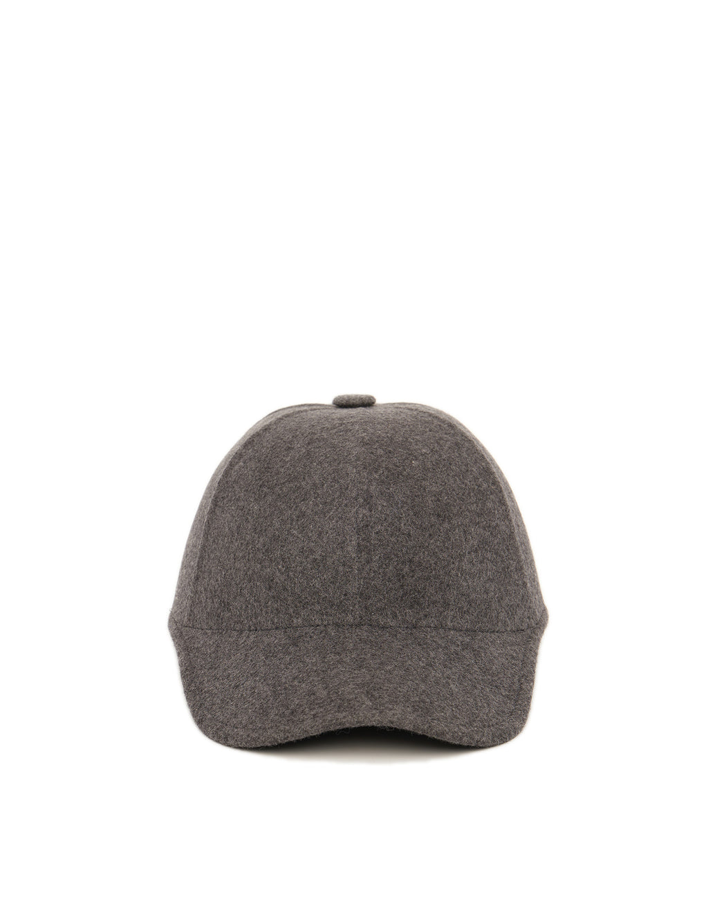 Cappello in Lana con Visiera Grigio Melange