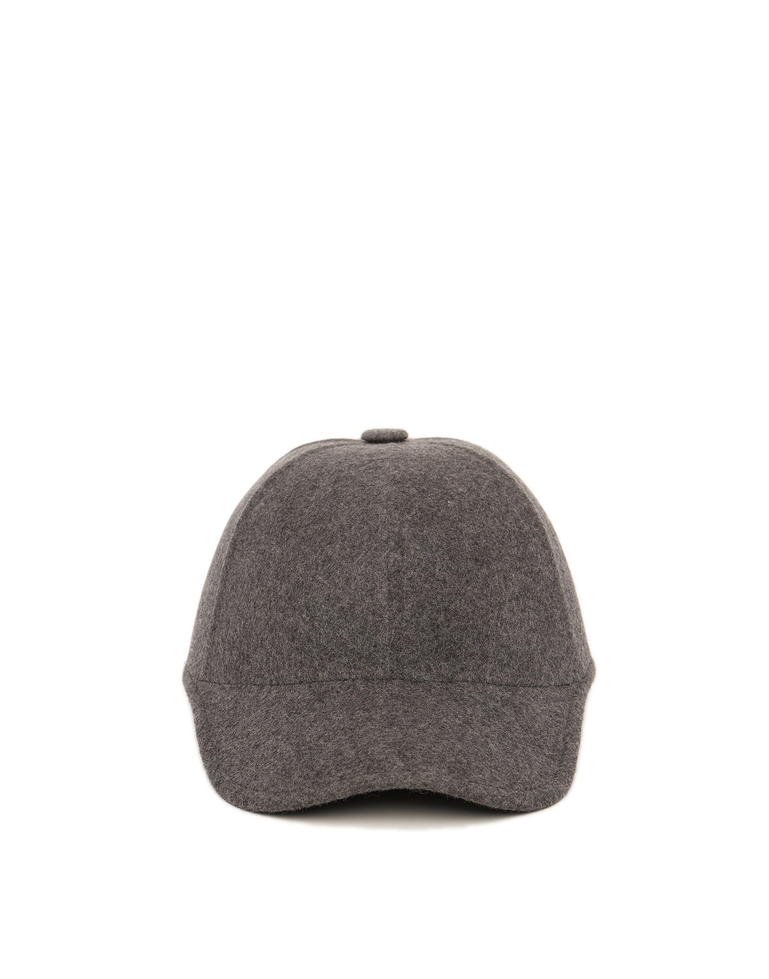 Cappello in Lana con Visiera Grigio Melange