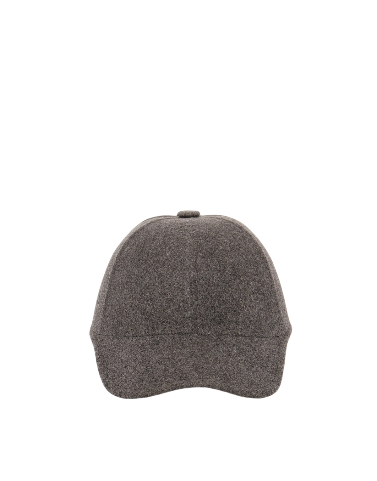 Melange Grey Wool Hat with Visor