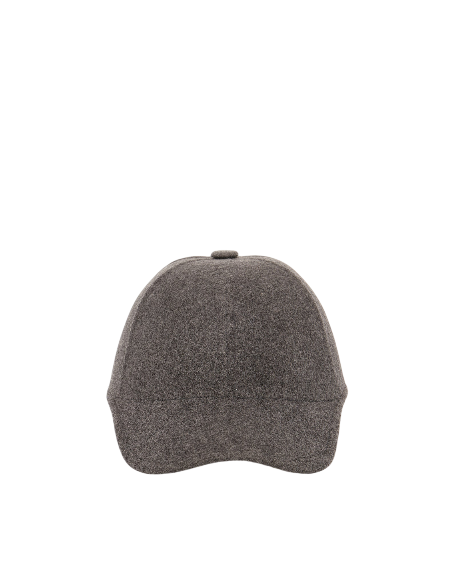 Cappello in Lana con Visiera Grigio Melange