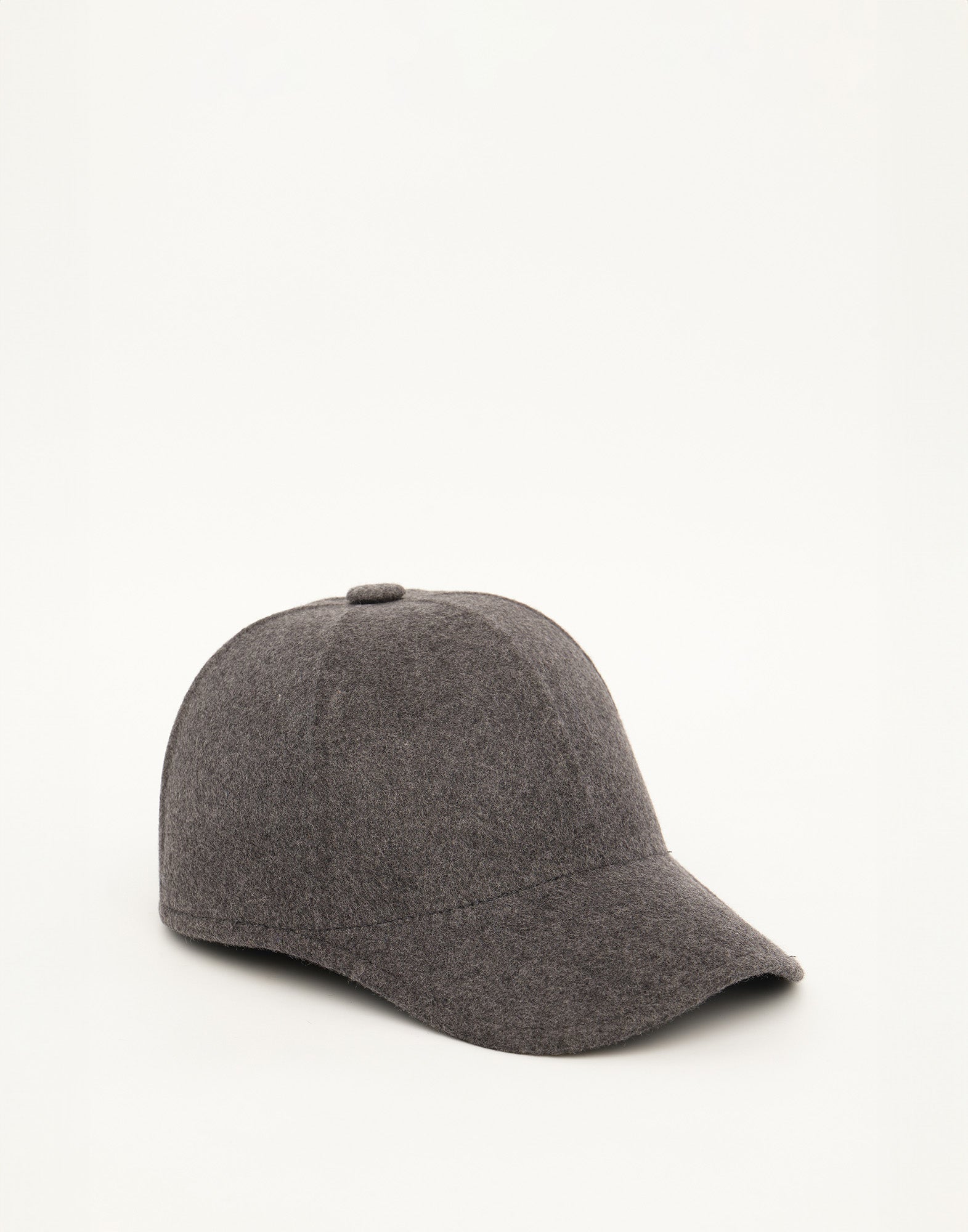 Cappello in Lana con Visiera Grigio Melange