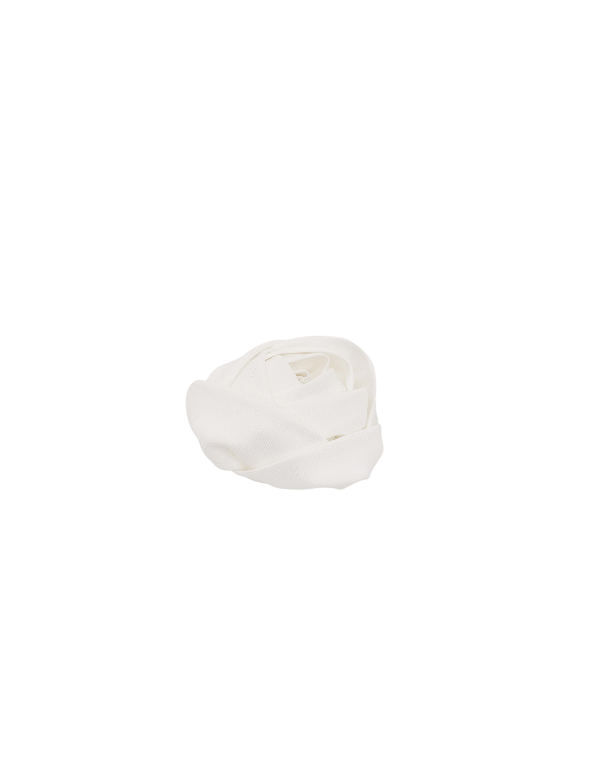 White Oxford Poplin Flower Brooch