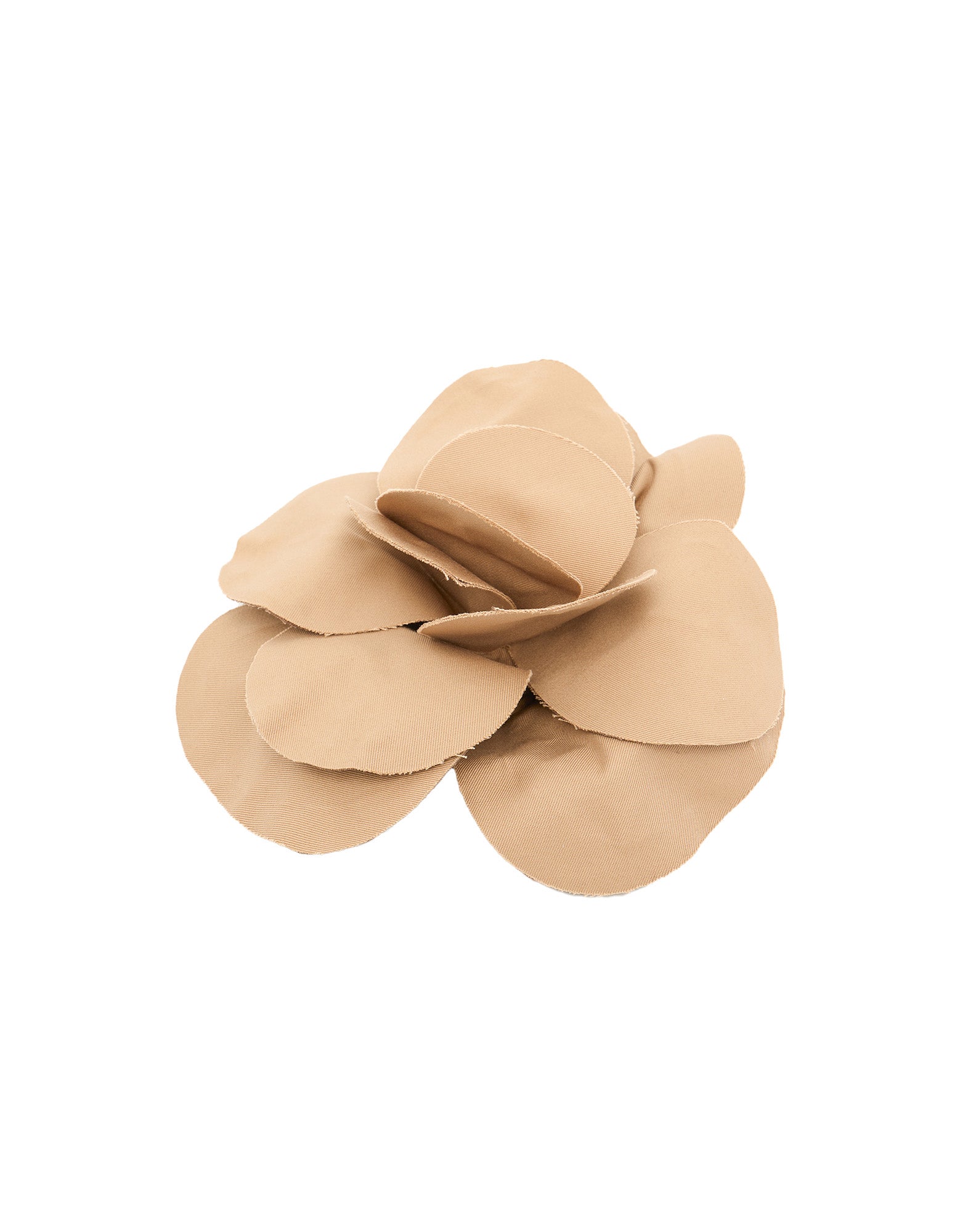 Spilla a Fiore in Tecno Coat Waterproof Camel
