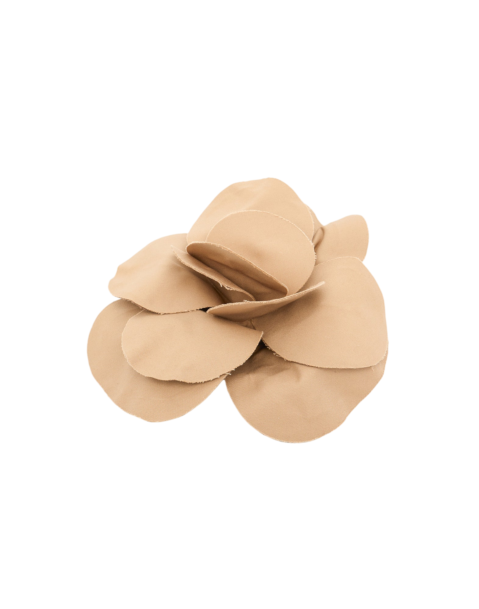 Spilla a Fiore in Tecno Coat Waterproof Camel