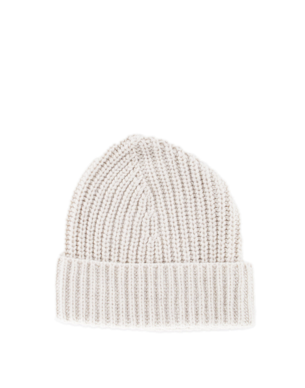 Berretto Over in Lana Cashmere Porcellana