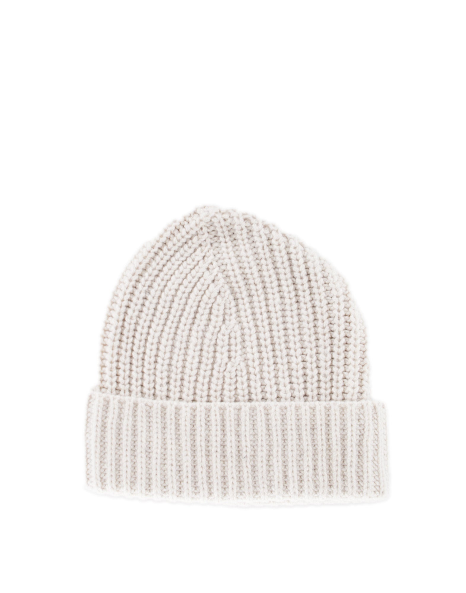 Berretto Over in Lana Cashmere Porcellana