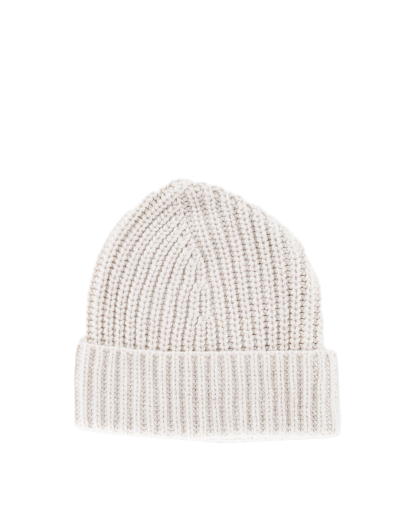 Berretto Over in Lana Cashmere Porcellana