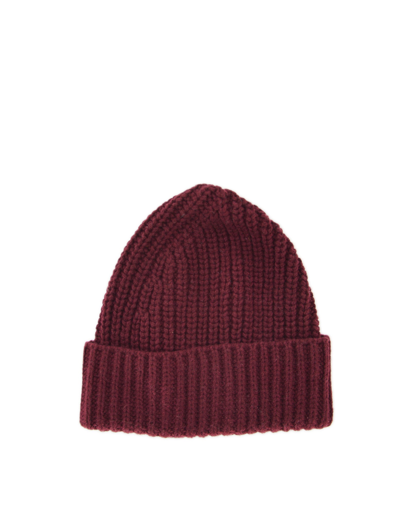 Berretto Over in Lana Cashmere Bordeaux