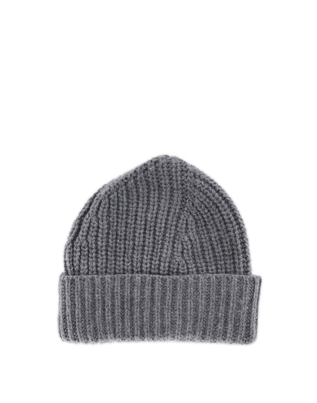 Berretto Over in Lana Cashmere Grigio Melange