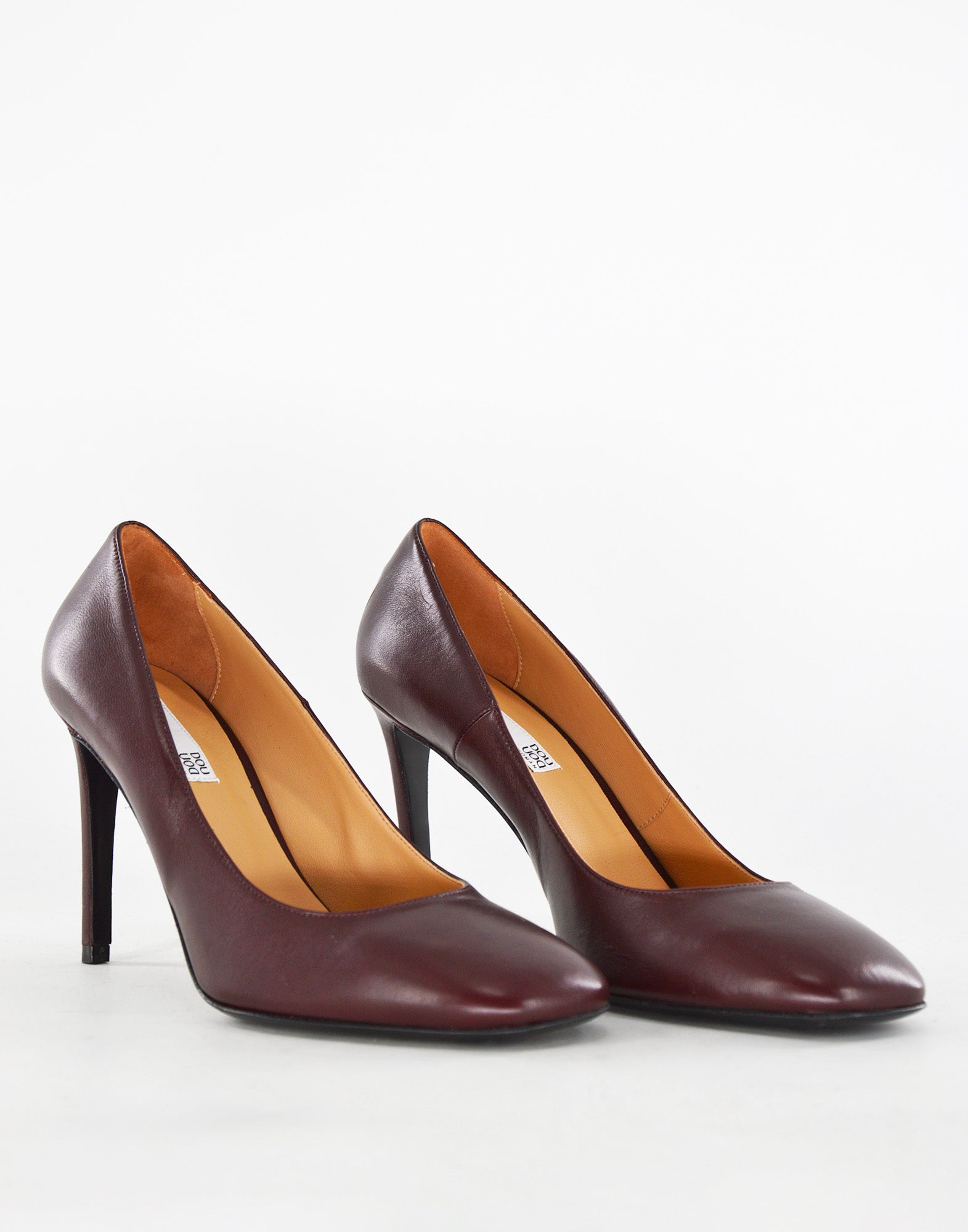 Décolleté in Nappa Bordeaux