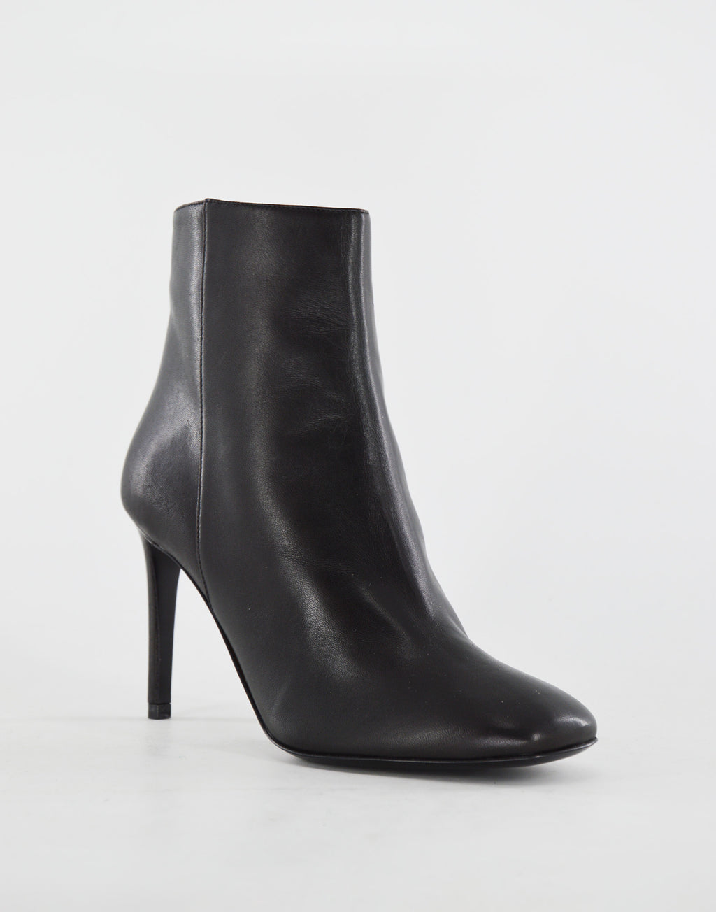 Stivaletti in Nappa con Tacco Nero