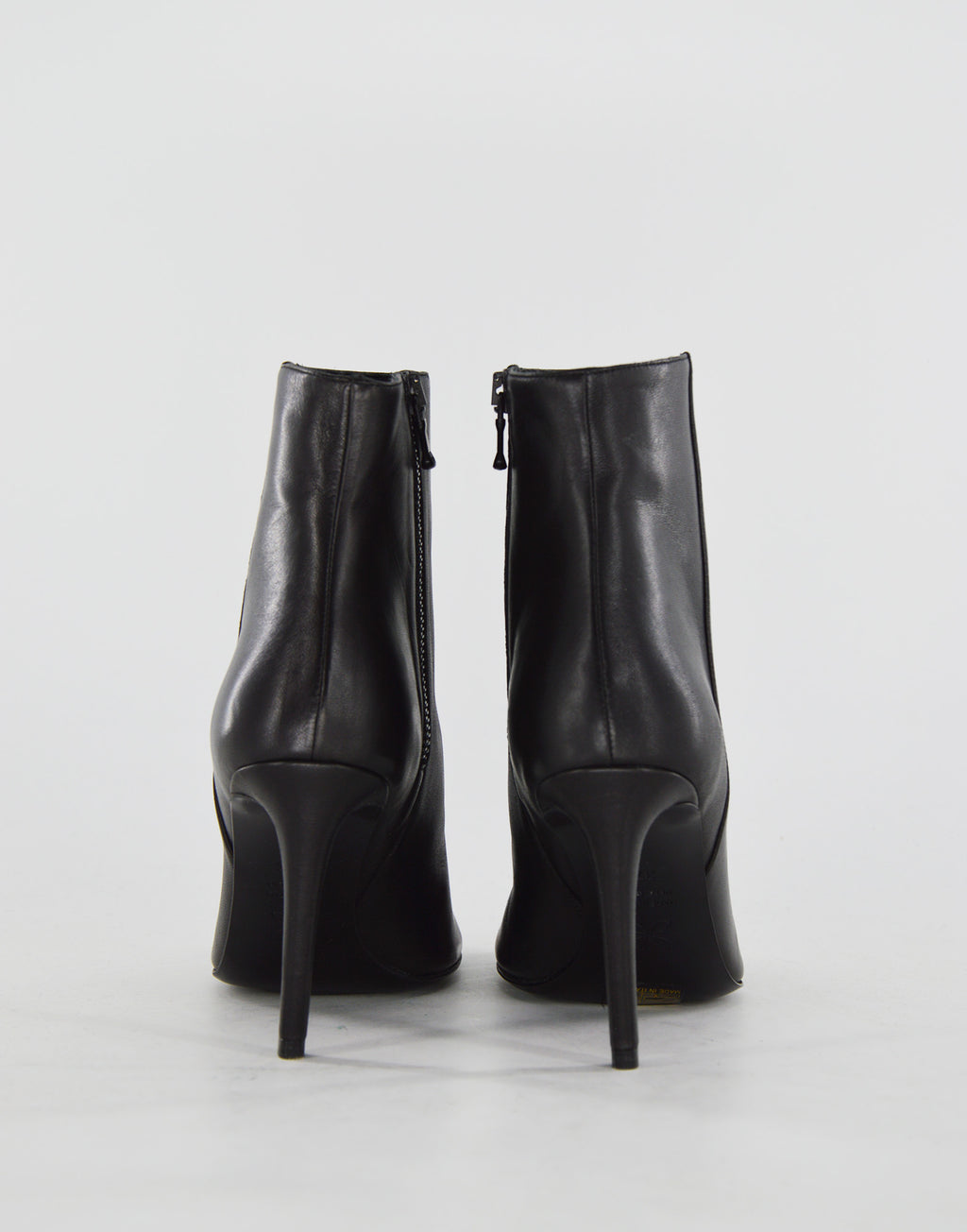 Stivaletti in Nappa con Tacco Nero