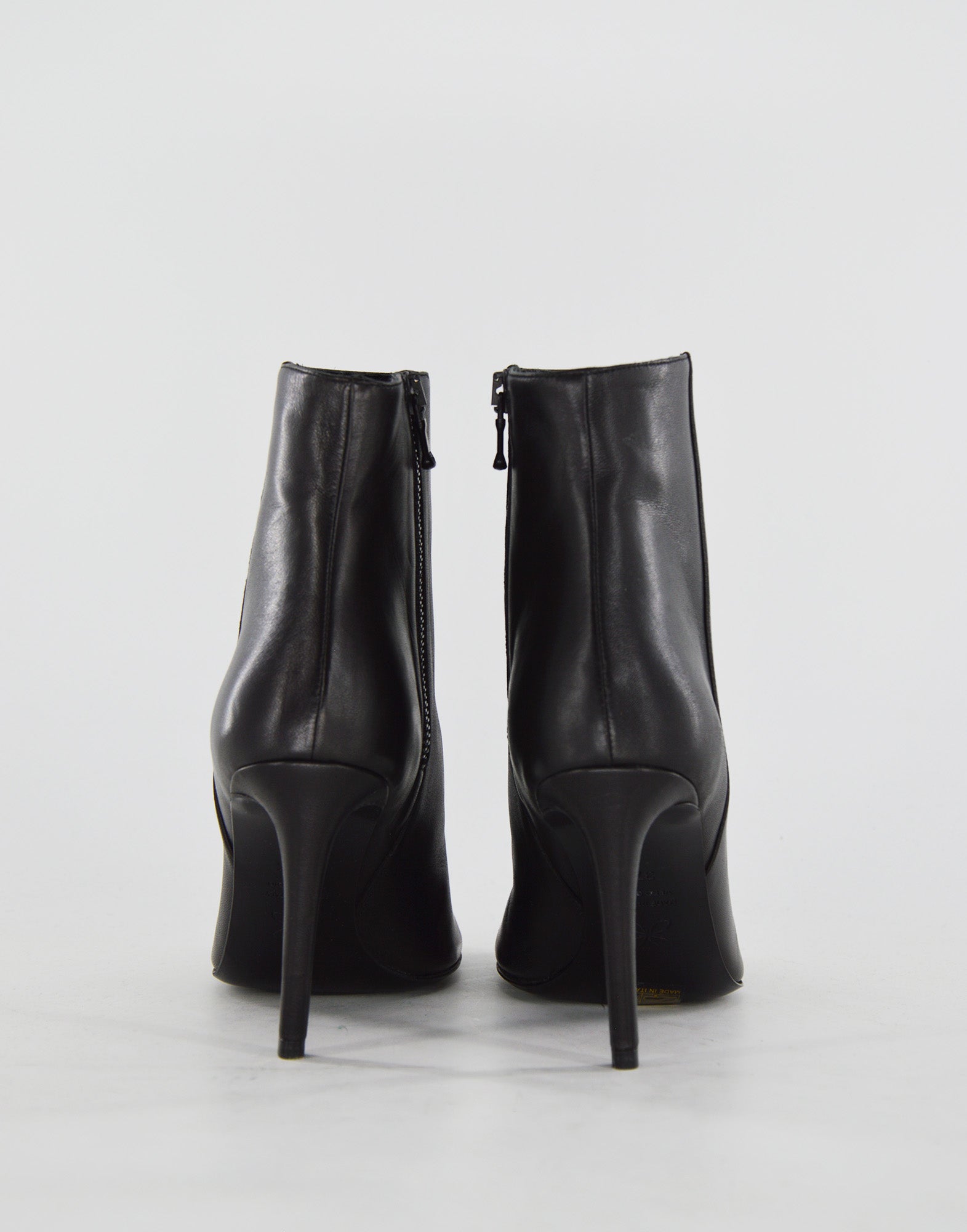 Stivaletti in Nappa con Tacco Nero