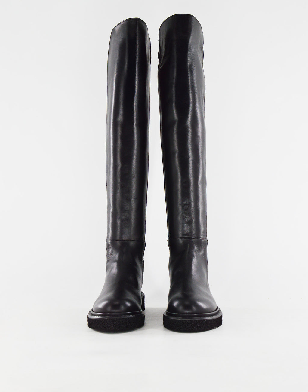 Stivali Alti in Nappa Nera