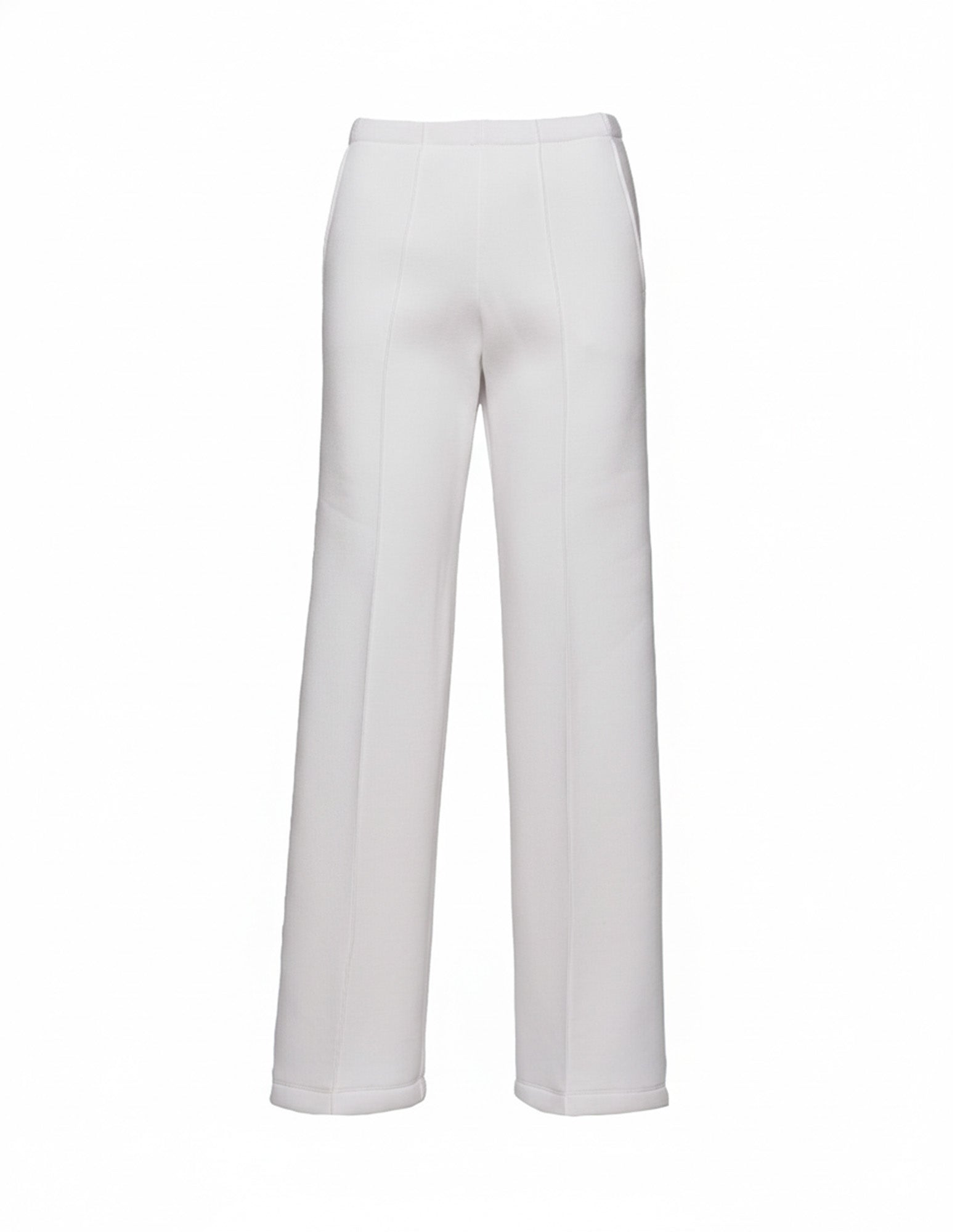 Pantaloni a Gamba Larga in Felpa Soft Pearl Grey