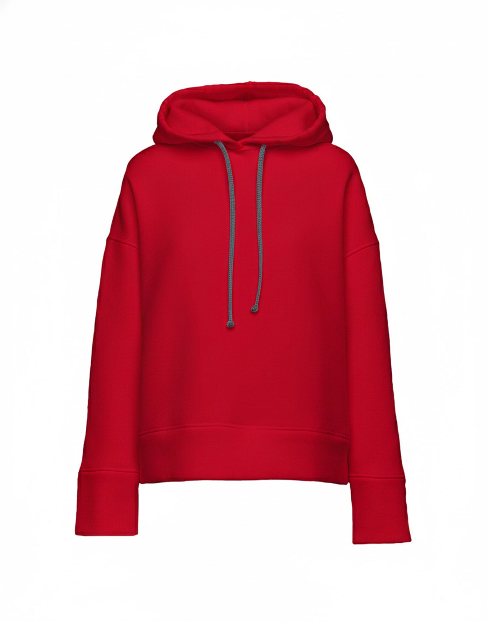 Felpa con Cappuccio in Cotone con Logo sulla Manica Rossa