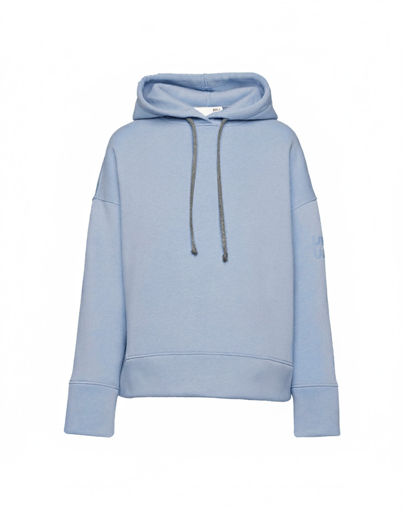 Felpa con Cappuccio in Cotone con Logo sulla Manica Sky