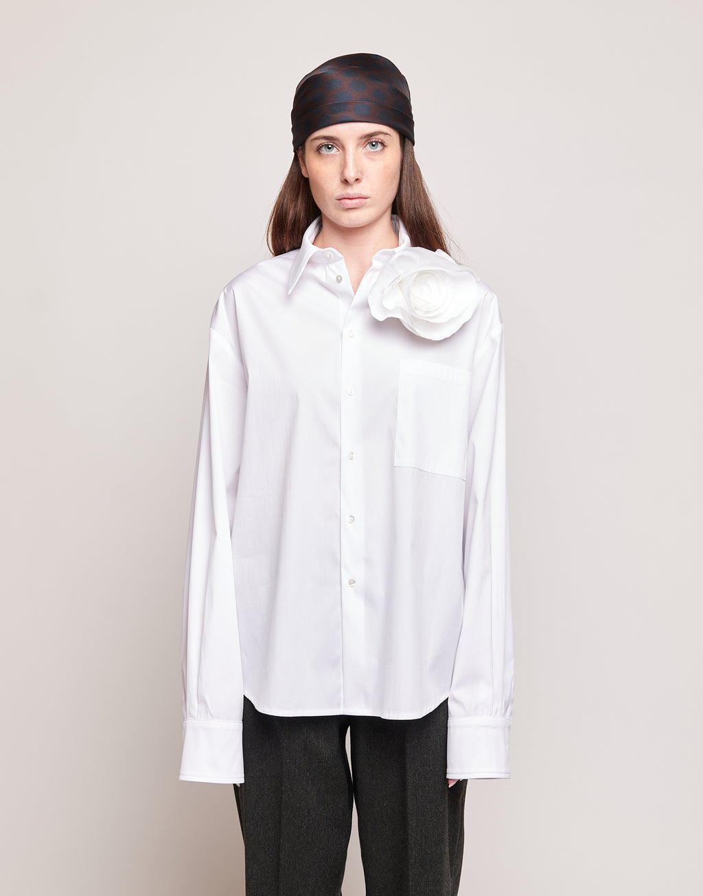 Camicia a Uomo in Popeline Stretch Bianco