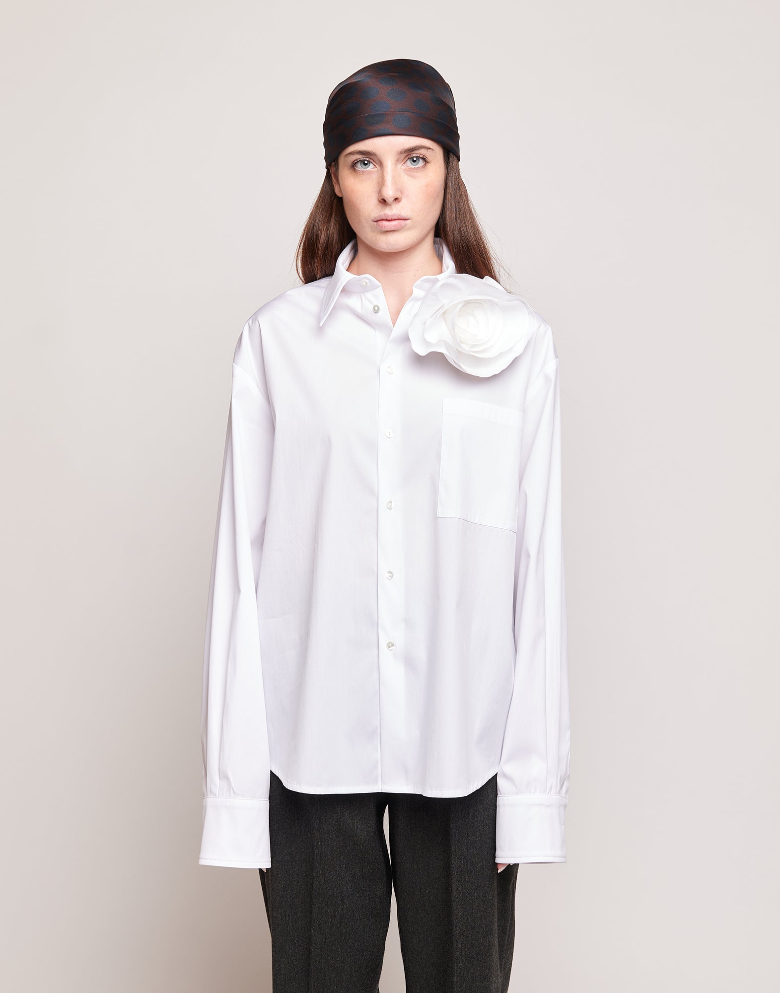 Camicia a Uomo in Popeline Stretch Bianco