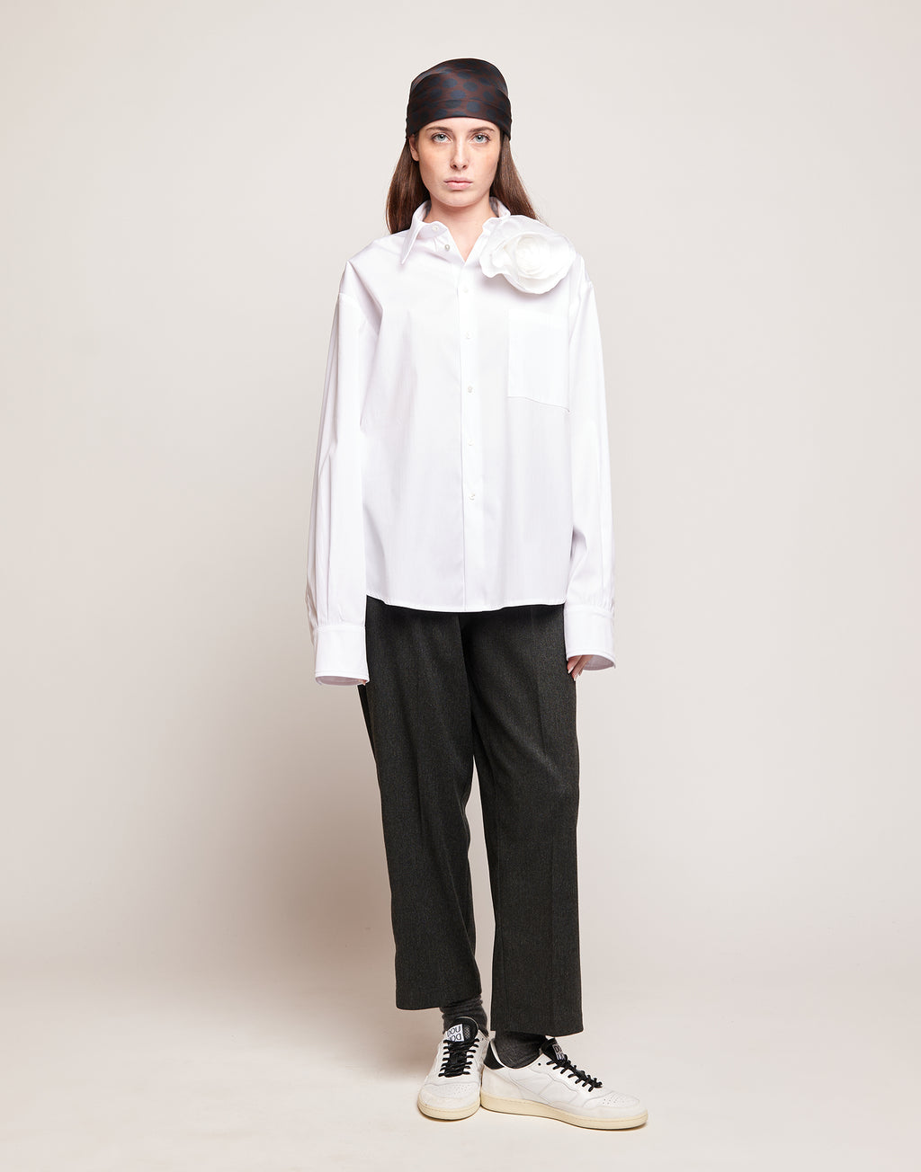 Camicia a Uomo in Popeline Stretch Bianco