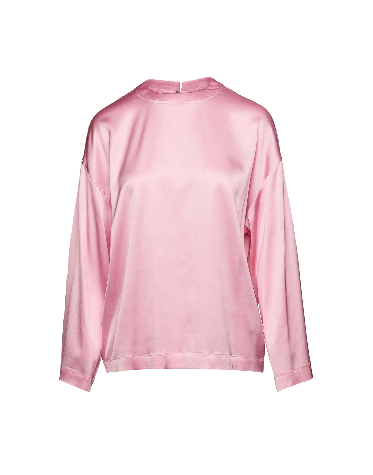 Blusa in Satin di Viscosa Stretch Bocciolo