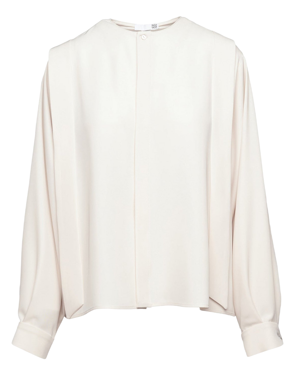 Fluid Cady Shirt with Detachable Vanilla Scarf