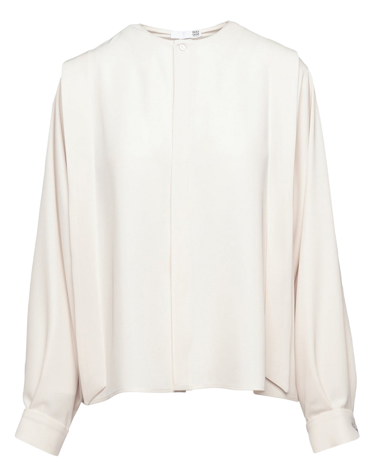 Fluid Cady Shirt with Detachable Vanilla Scarf