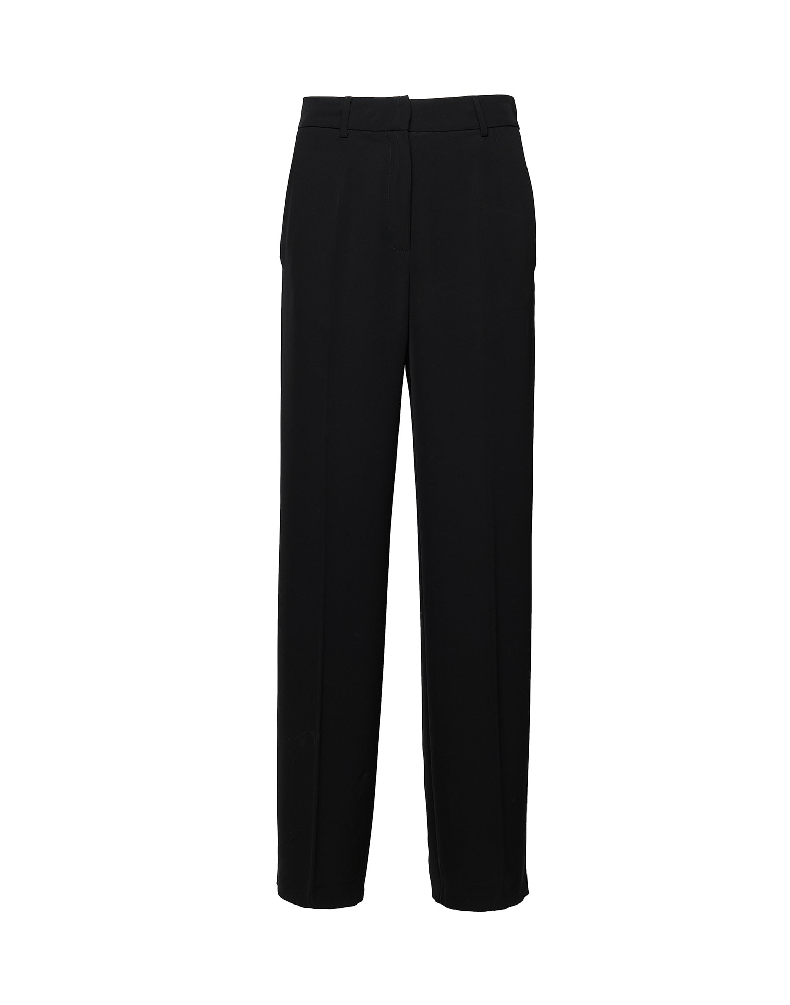 Pantaloni Maschili in Cady Fluido a Gamba Larga Neri
