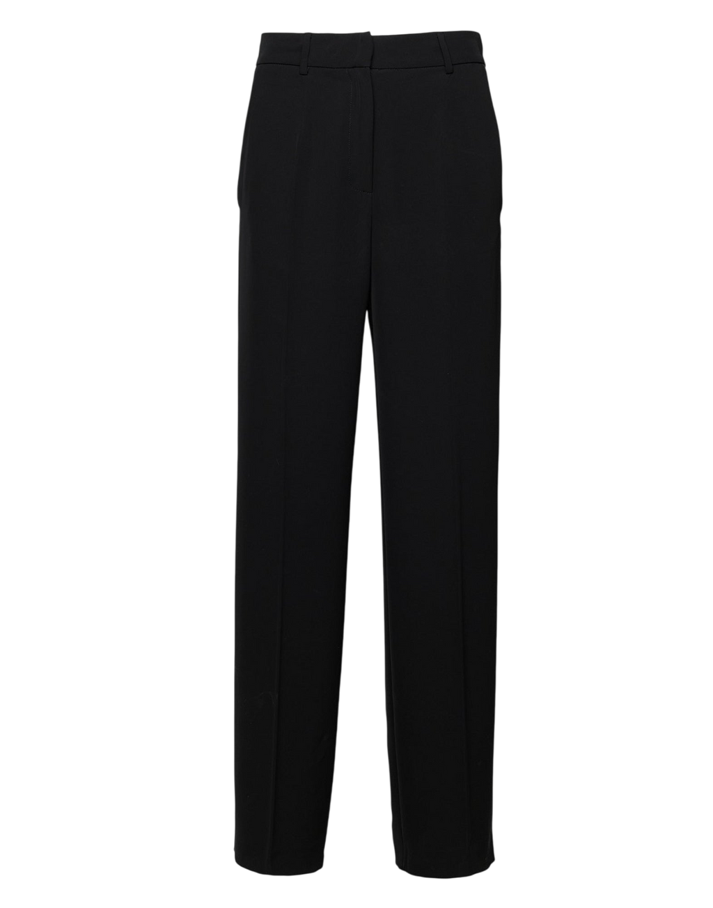 Men's Wide-Leg Fluid Cady Trousers in Black