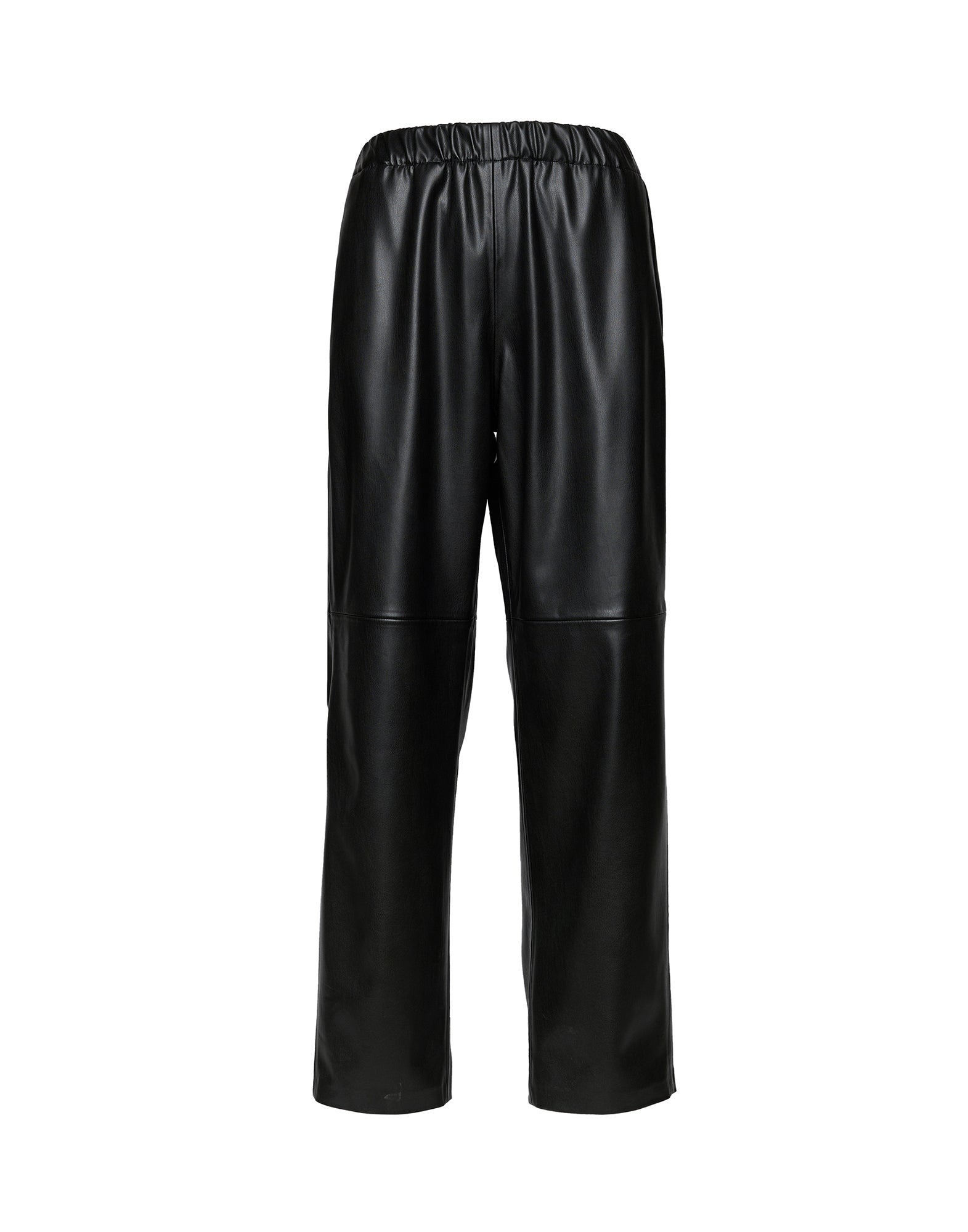 Pantaloni in Eco Soft Leather con Vita Elasticizzata Neri