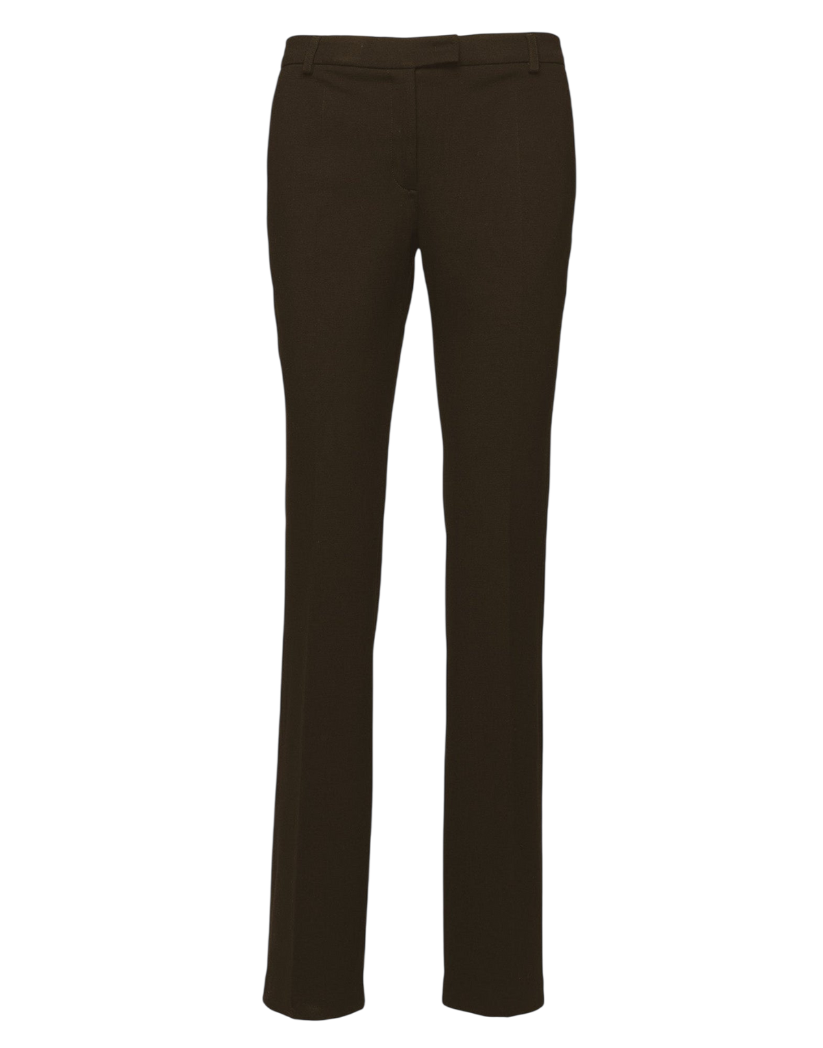 Pantalon flare en Punto Milano avec pli chocolat