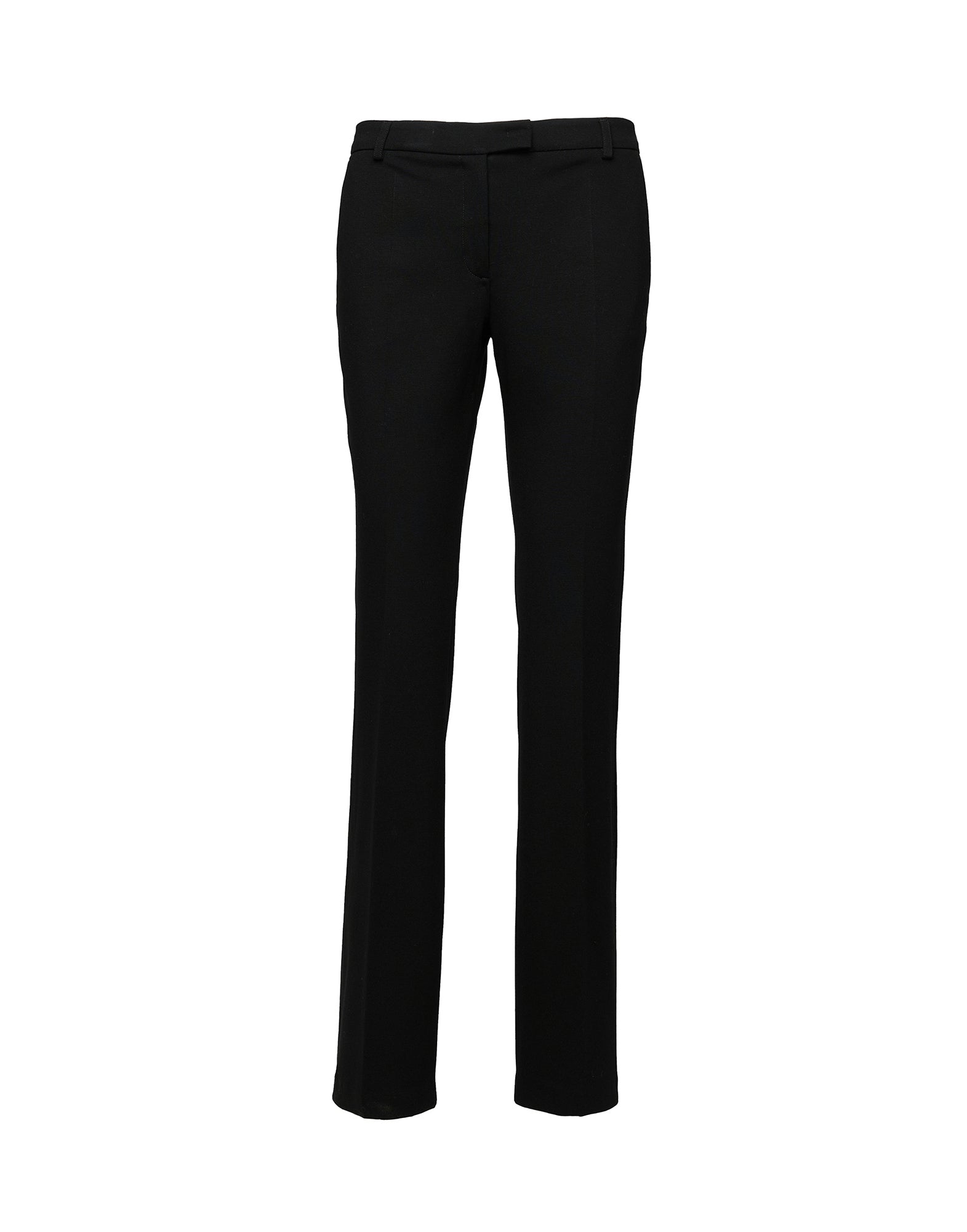Pantaloni Flare in Punto Milano con Piega Neri