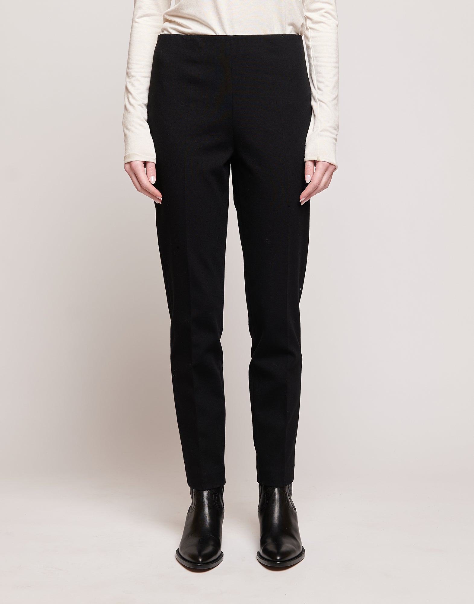 Pantaloni Leggings in Punto Milano Neri