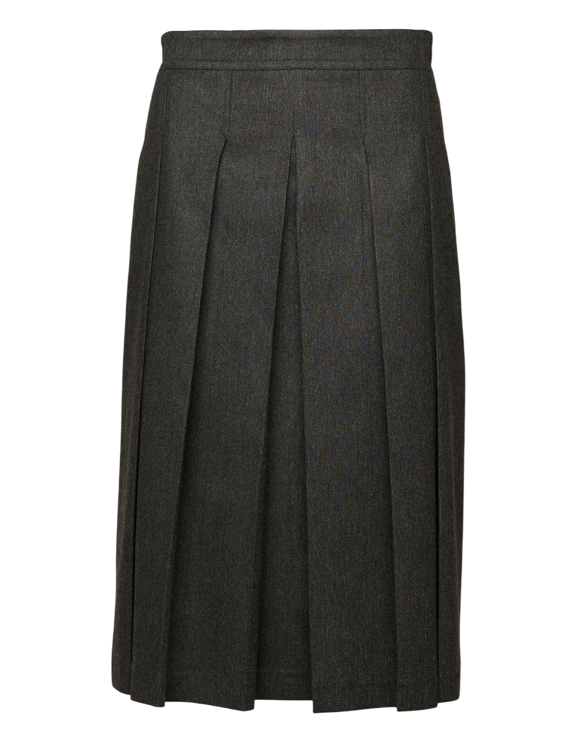 Jupe midi plissée en flanelle stretch gris anthracite
