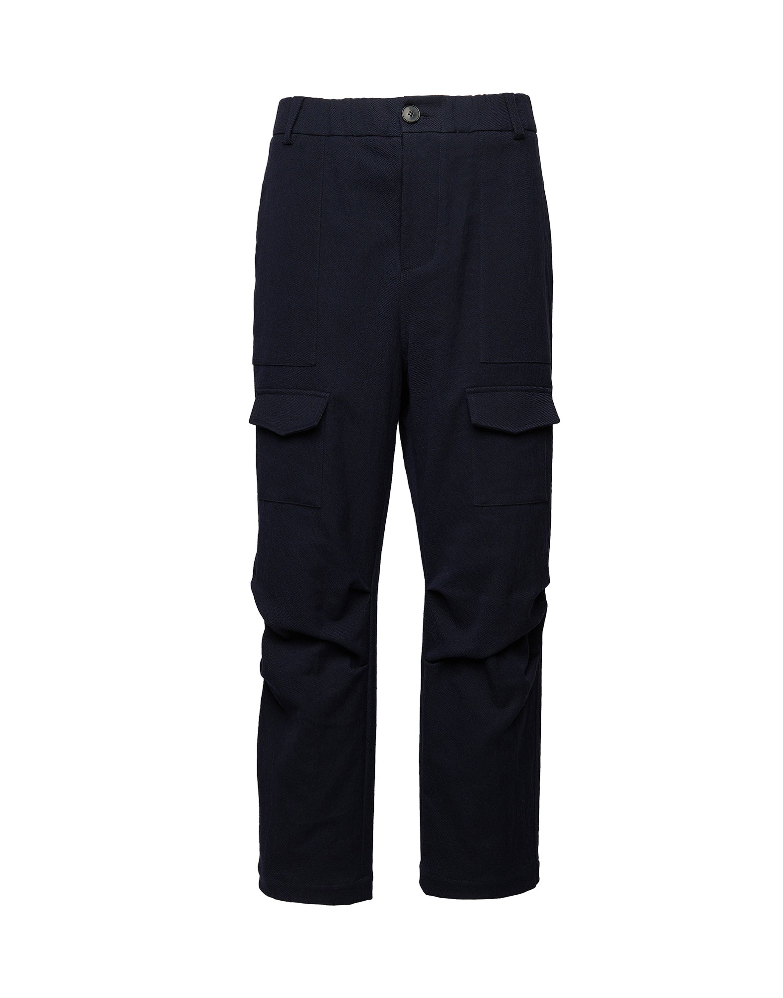 Pantaloni Cargo in Tricotina Trickled Washed