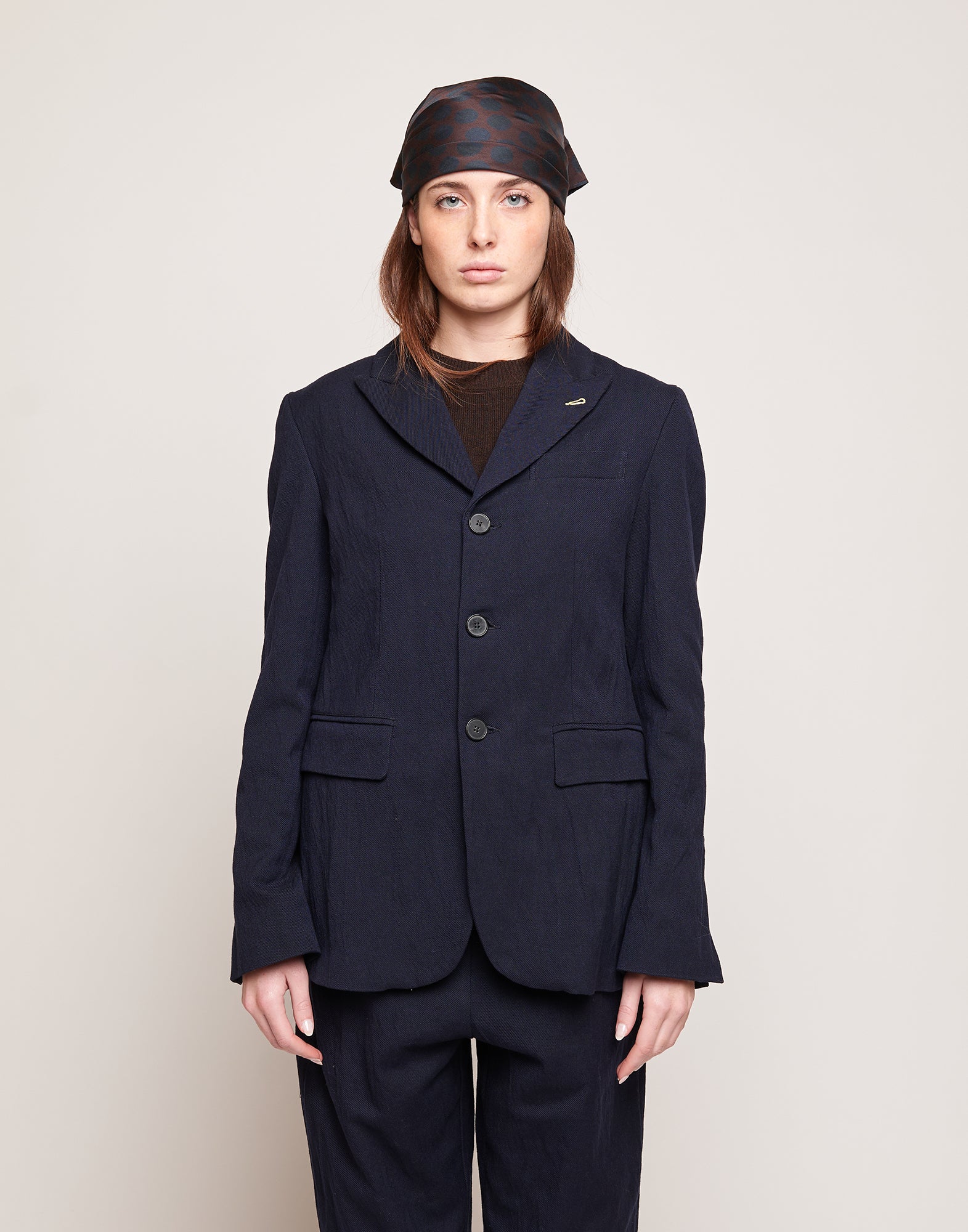 Blazer Monopetto in Tricotina Crincle Washed
