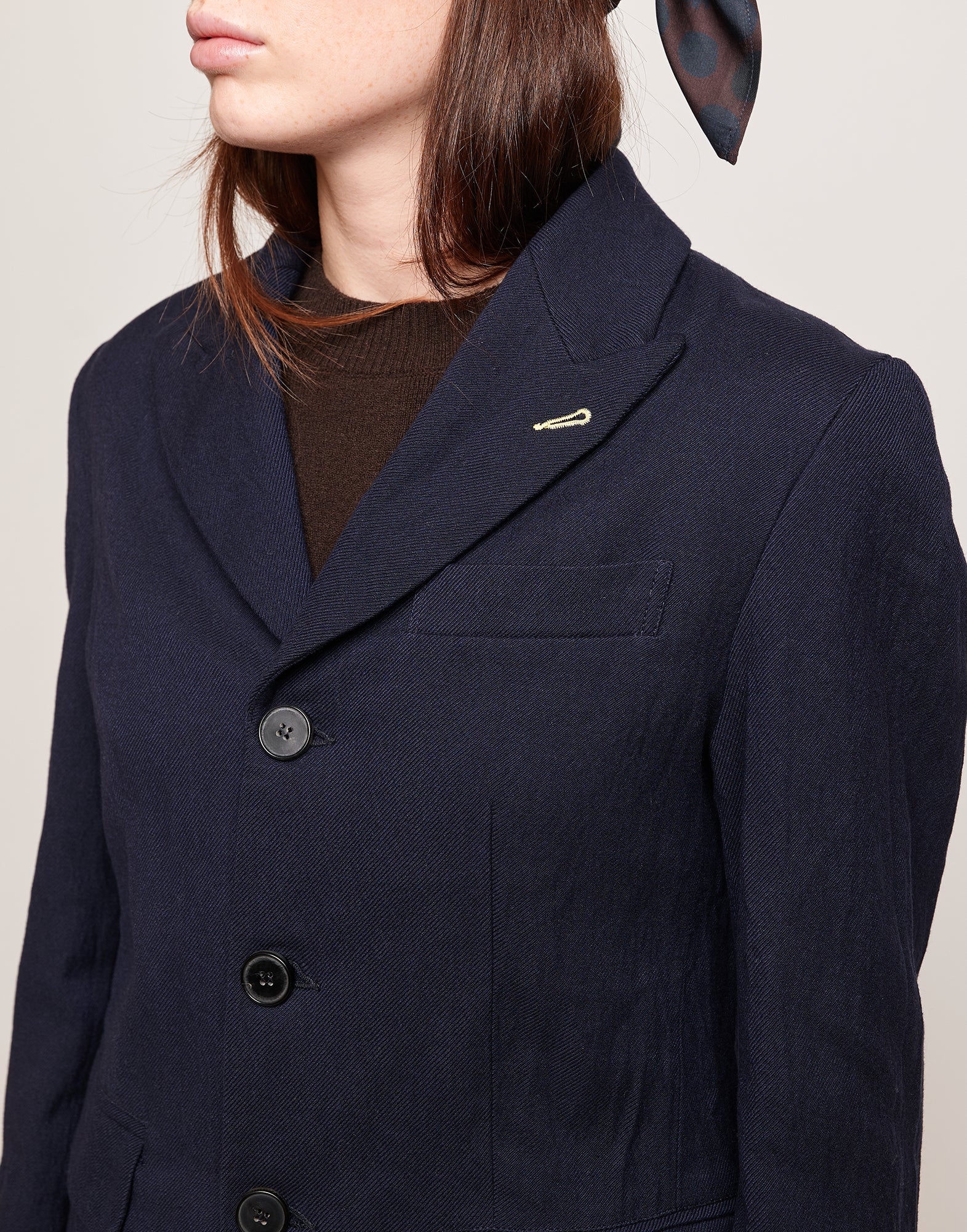 Blazer Monopetto in Tricotina Crincle Washed