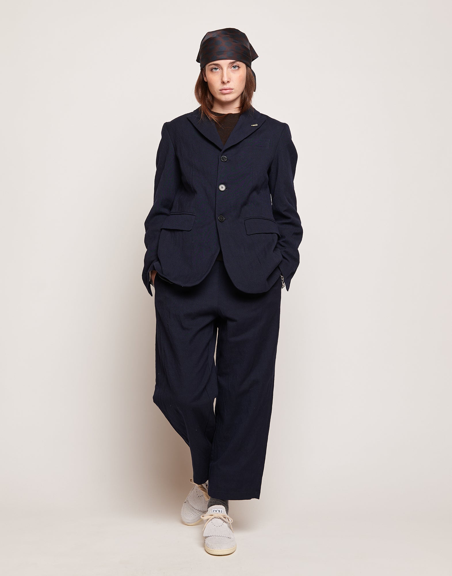 Blazer Monopetto in Tricotina Crincle Washed