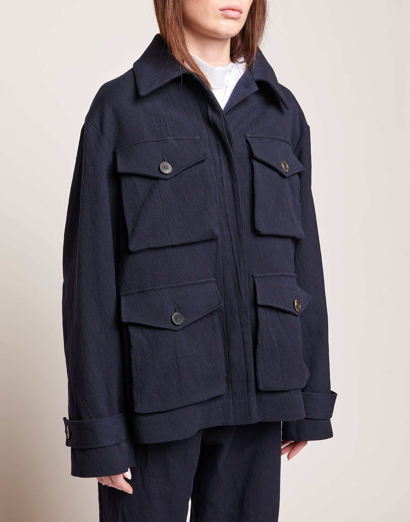 Giacca in Tricotina Crincle Washed