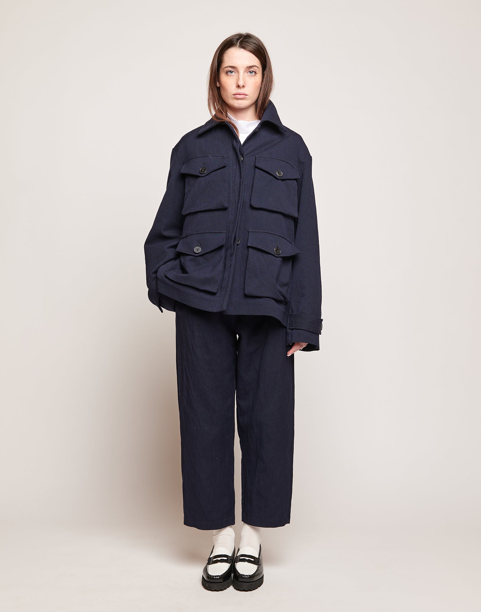 Giacca in Tricotina Crincle Washed