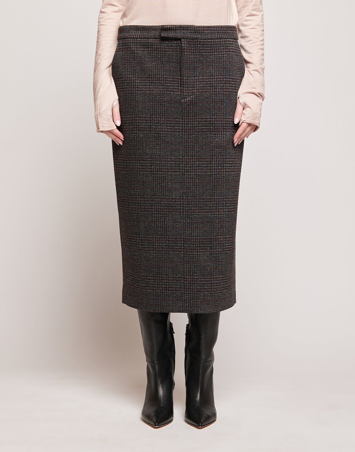 Longuette Skirt in Welsh Jacquard