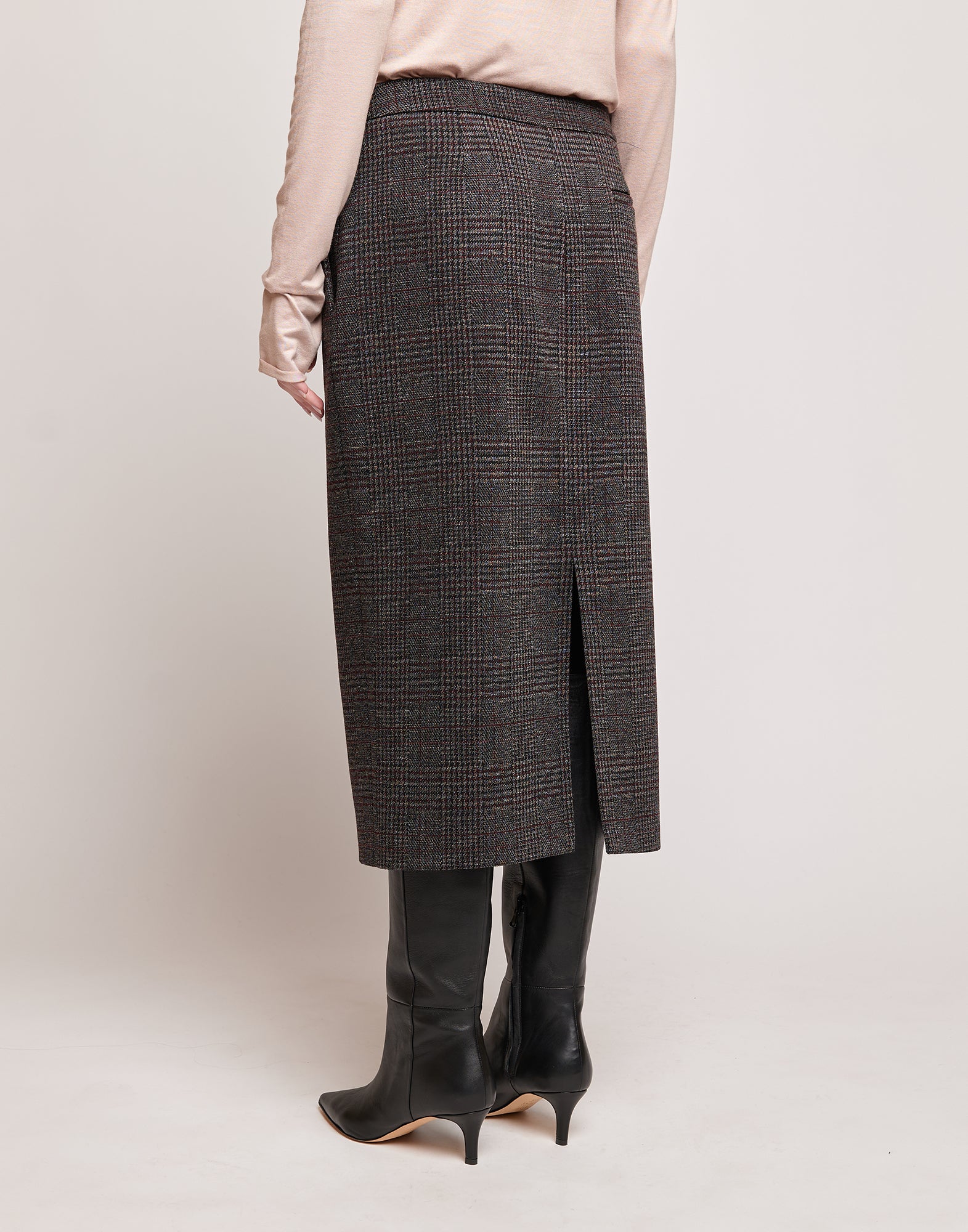 Gonna Longuette in Galles Jacquard