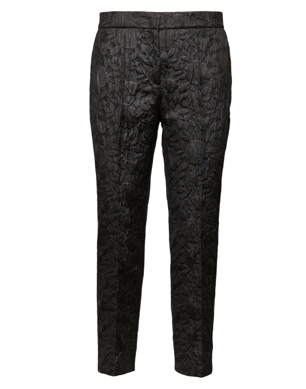 Pantalon en matelassé floral glacé
