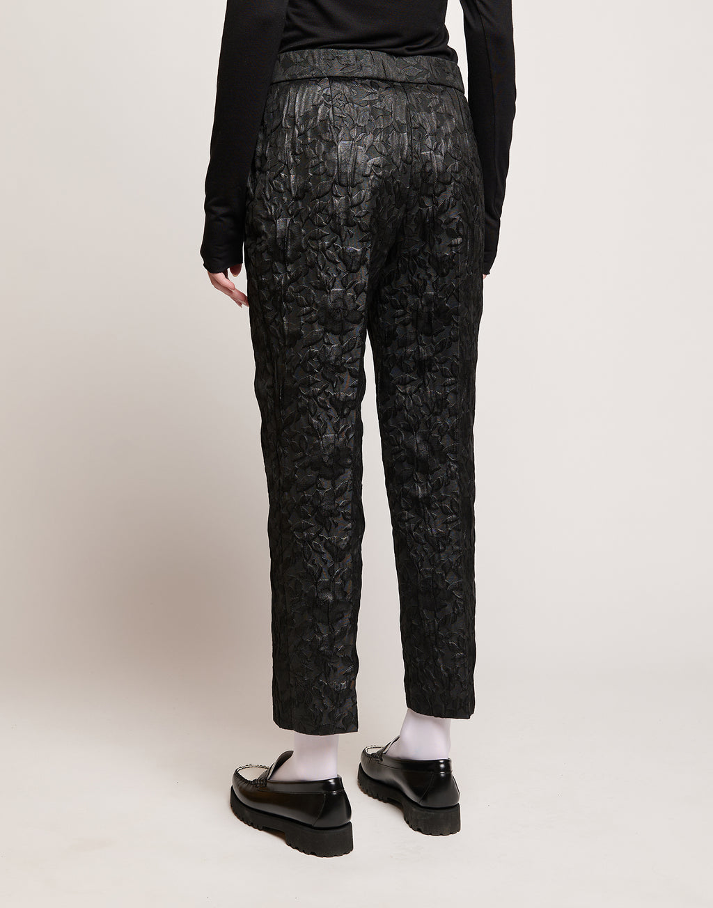 Pantaloni in Matelassé Floreale Cinzato