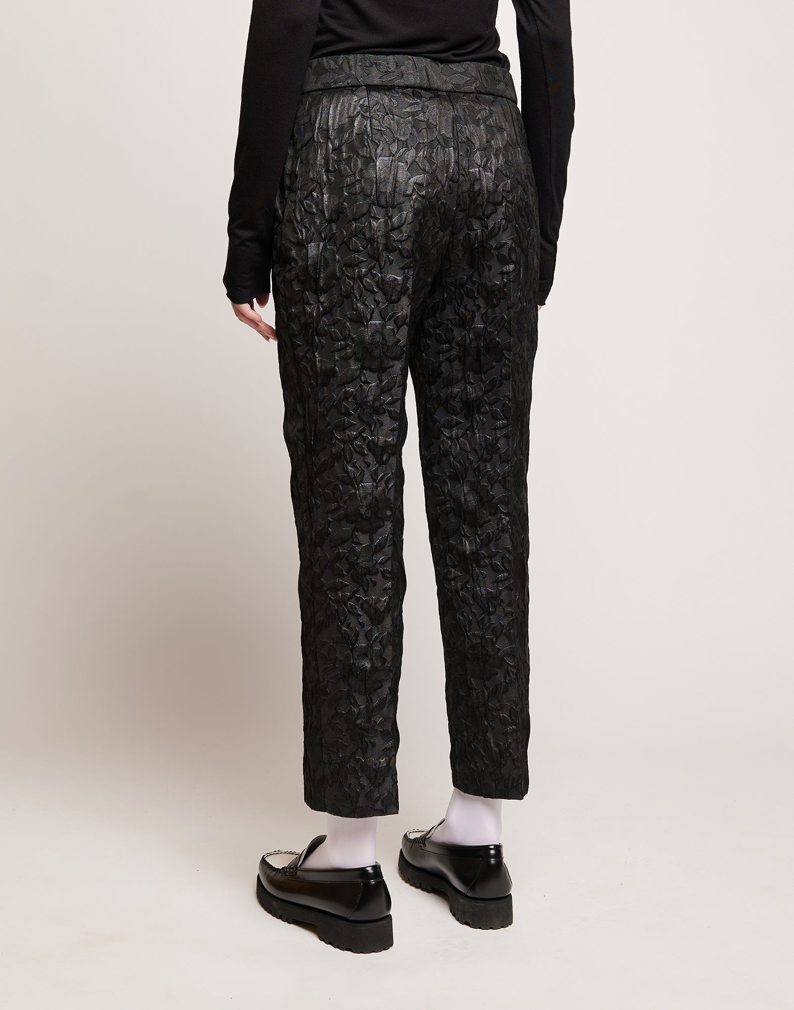Pantaloni in Matelassé Floreale Cinzato